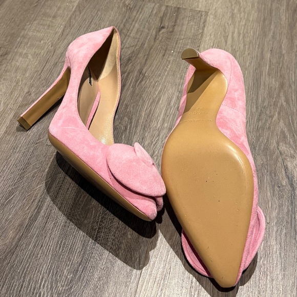 Like New Emporio Armani Suede Pink Heels Size 37 - Picture 2 of 2